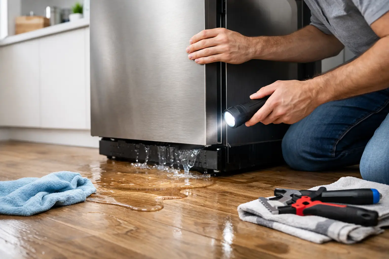 How to Stop Dishwasher Leaks Before Floors Warp